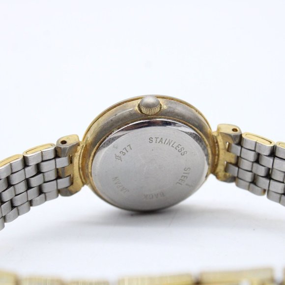 Vintage EJ Watch Womens Gold Tone Stainless Steel Classic Round Dial 90s - Picture 8 of 8